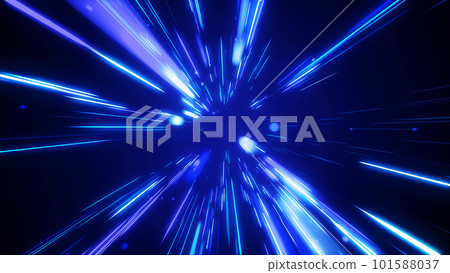 Blue lights speed tunnel abstract background Blue lights speed tunnel abstract background 101588037