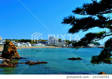 Akiya Landscape of the Tateishi coast and the distant horizon Akiya Landscape of the Tateishi coast and the distant horizon 101588565
