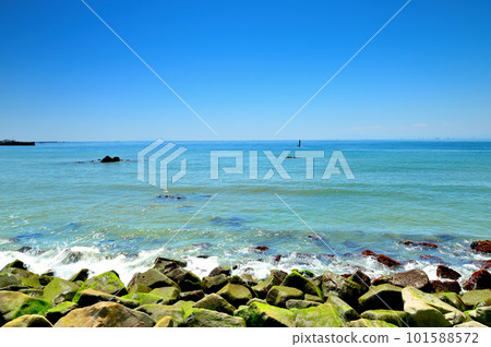 Akiya Landscape of the Tateishi coast and the distant horizon 101588572