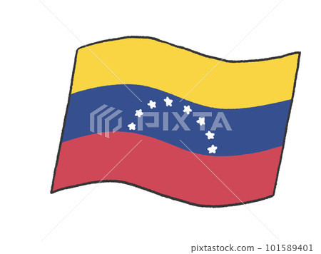Venezuela flag illustration like hand drawn by a child 101589401