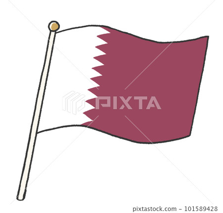 Qatar flag illustration like hand drawn by a child Qatar flag illustration like hand drawn by a child 101589428
