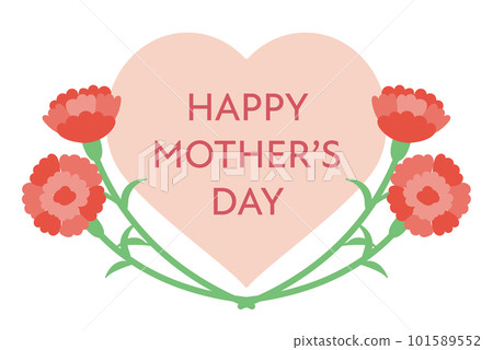 Mother's Day red carnation illustration material Mother's Day red carnation illustration material 101589552