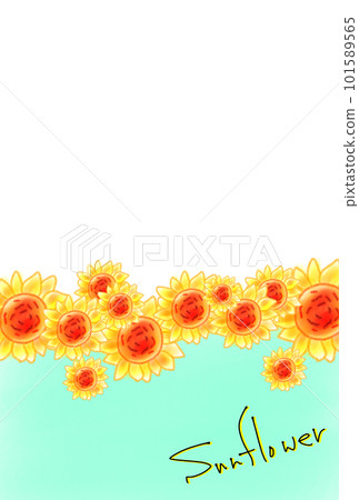 Cute sunflower postcard in watercolor style Cute sunflower postcard in watercolor style 101589565