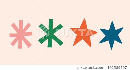 Stars and glitter design material set 101589597