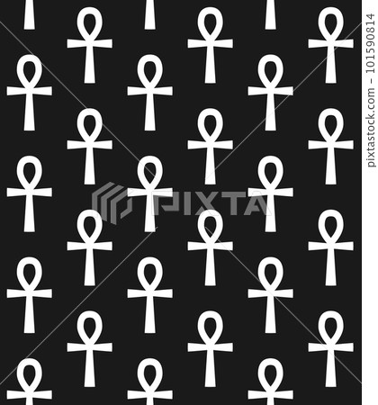 Vector seamless pattern of flat Egypt cross symbol Vector seamless pattern of flat Egypt cross symbol 101590814