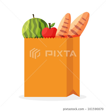food paper bag isolated vector illustration food paper bag isolated vector illustration 101590870