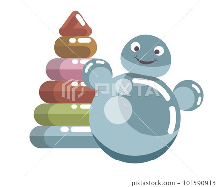 Puzzles and pyramid constructors for kids play Puzzles and pyramid constructors for kids play 101590913