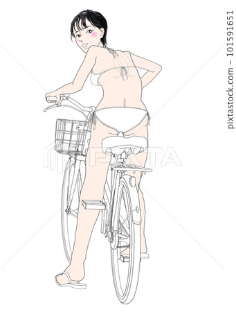 girl riding a bicycle 02 girl riding a bicycle 02 101591651