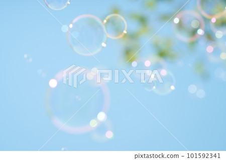 Soap bubbles dancing in the blue sky Soap bubbles dancing in the blue sky 101592341