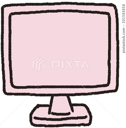 Illustration of a simple TV placed in front 101593858