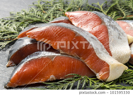 fresh salmon fillet 101595330