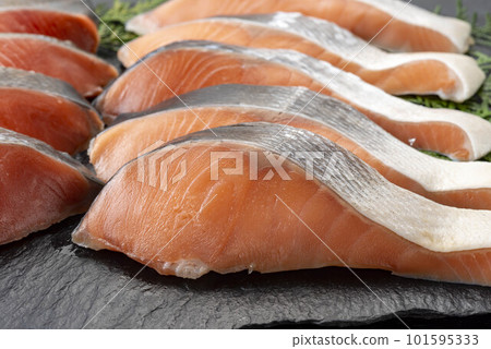 fresh salmon fillet 101595333