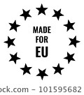 Made for EU badge or symbol with stars 101595682