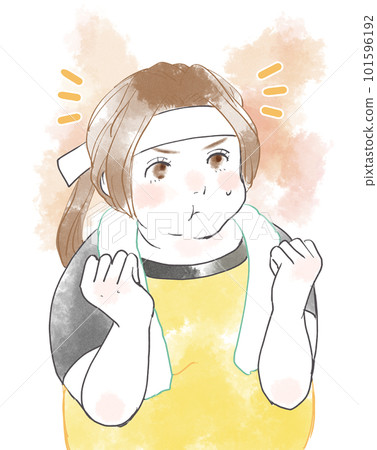 一個頭帶燃燒著鬥志的豐滿女人 一個頭帶燃燒著鬥志的豐滿女人 101596192