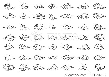 chinese style cloud set chinese style cloud set 101596302