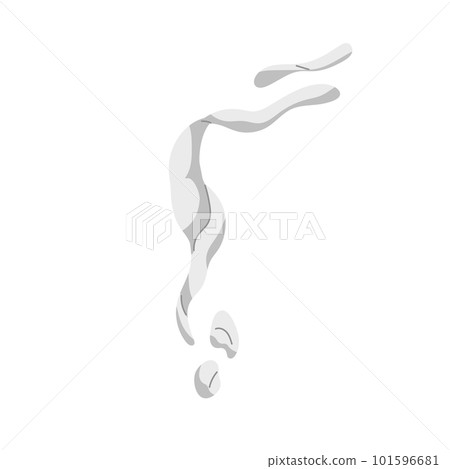 Exhausts trail from gas. Vapor silhouette. Smoke dust cloud. Isolated vector illustration Exhausts trail from gas. Vapor silhouette. Smoke dust cloud. Isolated vector illustration 101596681
