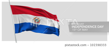 Paraguay happy independence day greeting card, banner vector illustration 101598333
