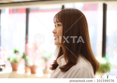 A woman with a smile A woman with a smile 101599576