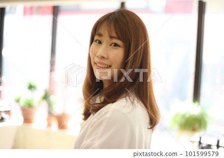 A woman with a smile A woman with a smile 101599579