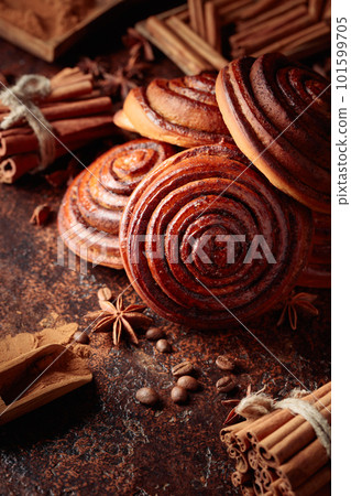 Sweet cinnamon buns. Sweet cinnamon buns. 101599705