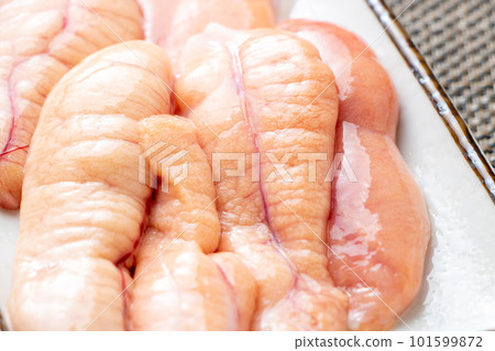 Sea bream roe (raw) close-up. Sea bream roe (raw) close-up. 101599872