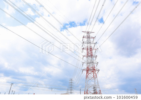 Scenery with a power transmission tower 101600459
