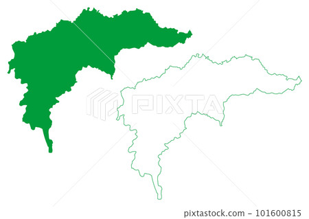 Sao Domingos do Norte municipality (Espirito Santo state, Municipalities of Brazil, Federative Republic of Brazil) map vector illustration, scribble sketch Sao Domingos do Norte map 101600815
