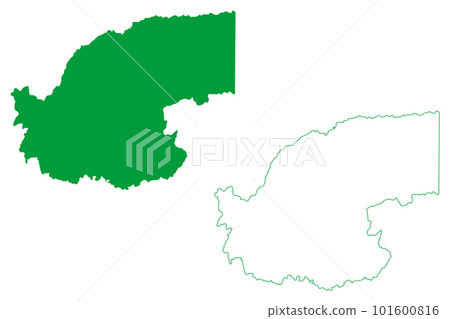Sao Gabriel da Palha municipality (Espirito Santo state, Municipalities of Brazil, Federative Republic of Brazil) map vector illustration, scribble sketch Sao Gabriel da Palha map 101600816