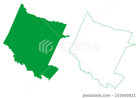 Sooretama municipality (Espirito Santo state, Municipalities of Brazil, Federative Republic of Brazil) map vector illustration, scribble sketch Sooretama map 101600821