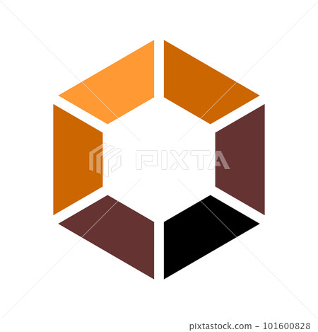 Abstract Icon in Hexagon Shape. Geometric Design Element. Vector Art. Abstract Icon in Hexagon Shape. Geometric Design Element. Vector Art. 101600828