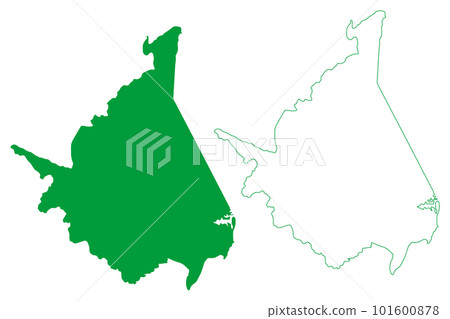 Anchieta municipality (Espirito Santo state, Municipalities of Brazil, Federative Republic of Brazil) map vector illustration, scribble sketch Anchieta map Anchieta municipality (Espirito Santo state, Municipalities of Brazil, Federative Republic of Brazil) map vector illustration, scribble sketch Anchieta map 101600878