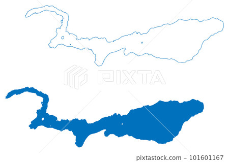 Lake Palena (South America, Argentina, Argentine Republic, Chile) map vector illustration, scribble sketch General Vintter Lago map Lake Palena (South America, Argentina, Argentine Republic, Chile) map vector illustration, scribble sketch General Vintter Lago map 101601167