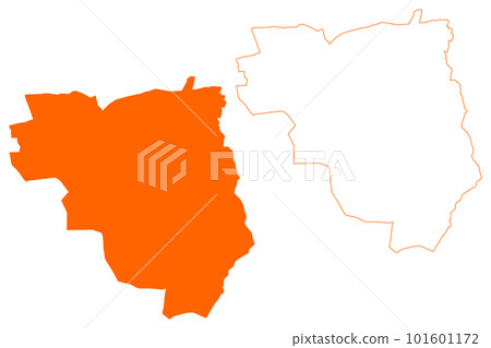Apeldoorn city and municipality (Kingdom of the Netherlands, Holland, Gelderland or Guelders province) map vector illustration, scribble sketch Apeldoorne map 101601172