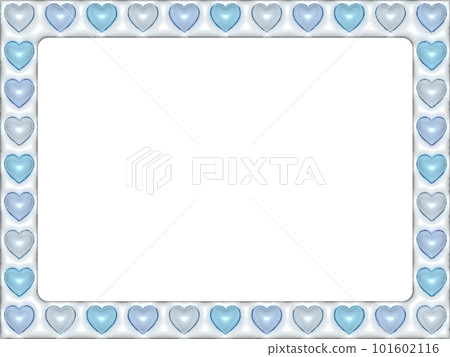 3D plump light blue heart pattern frame 3D plump light blue heart pattern frame 101602116