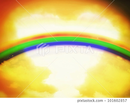 與彩虹的抽象背景在心形的太陽 101602857