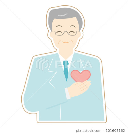 A smiling man in a white coat-Male doctor, doctor, pharmacist, school nurse, health room teacher, counselor (valuing the heart) A smiling man in a white coat-Male doctor, doctor, pharmacist, school nurse, health room teacher, counselor (valuing the heart) 101605162