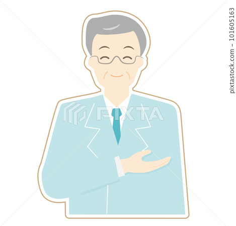 A smiling man in a white coat-Male doctor, doctor, pharmacist, school nurse, health room teacher, counselor (please gesture) A smiling man in a white coat-Male doctor, doctor, pharmacist, school nurse, health room teacher, counselor (please gesture) 101605163