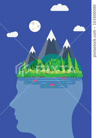 Mountain on top of the head 101606080