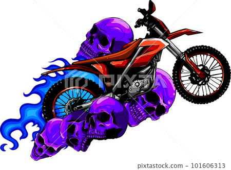 vector illustration of Motocross dirt rider on white background vector illustration of Motocross dirt rider on white background 101606313