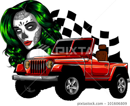 Off-road vehicle isolated on white background. vector illustration Off-road vehicle isolated on white background. vector illustration 101606809