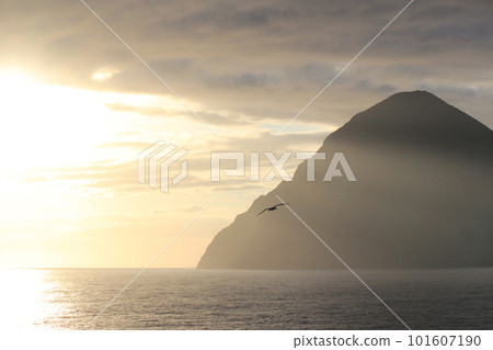 Minami Iwo Jima floating in the morning mist 101607190