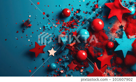Star shape decoration with 4th July theme. Star shape decoration with 4th July theme. 101607902