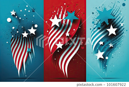 Star shape decoration with 4th July theme. 101607922