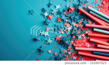 Star shape decoration with 4th July theme. Star shape decoration with 4th July theme. 101607923