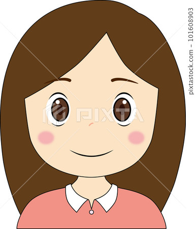 Illustration of a young woman's face Illustration of a young woman's face 101608903