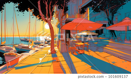 Beautiful view of the small town of Saint-Tropez, France Beautiful view of the small town of Saint-Tropez, France 101609137