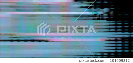 Trendy glitch pattern on dark background. Modern style vector. Abstract geometric elements Trendy glitch pattern on dark background. Modern style vector. Abstract geometric elements 101609212