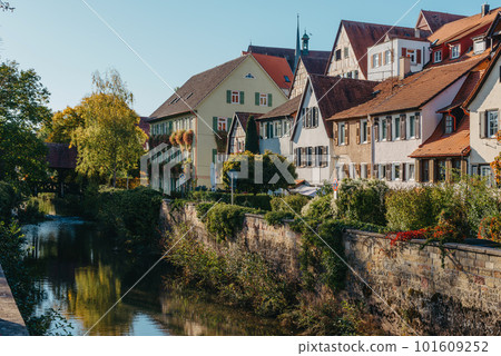 Old national German town house in Bietigheim-Bissingen, Baden-Wuerttemberg, Germany, Europe. Old Town is full of colorful and well preserved buildings. Old national German town house in Bietigheim-Bissingen, Baden-Wuerttemberg, Germany, Europe. Old Town is full of colorful and well preserved buildings. 101609252