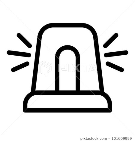 Medical siren icon. Outline medical siren vector icon for web design isolated on white background 101609999