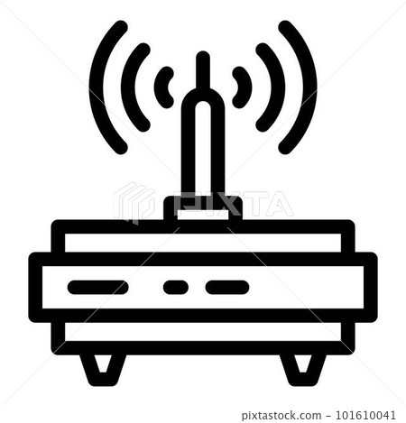 Hotspot router icon. Outline hotspot router vector icon for web design isolated on white background Hotspot router icon. Outline hotspot router vector icon for web design isolated on white background 101610041